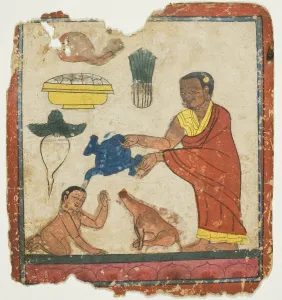 Image from a Set of Initiation Cards (Tsakali), 14th / 15th century. Creator: Unknown