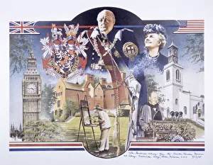 Addressing Prints: Images relating to Winston Churchill Memorial Library, St Mary Aldermanbury, London, 1989