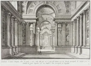 Imaginary Prints: Imaginary ancient temple designed in the style of those built in honor of the Goddess