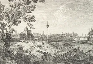 Imaginary View of Padua, with a campanile and domed church at left, a column surmounted Imaginary View of Padua, with a campanile and domed church at left, a column surmounted