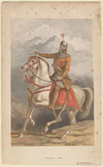 Imam Shamil (1797-1871). Artist: Dickes, William (1815-1892)