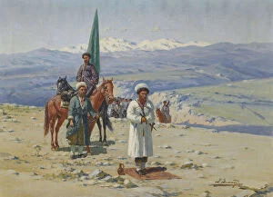 Caucasian War Gallery: Imam Shamil in the Caucasus. Artist: Sommer, Richard Karl (1866-1939)