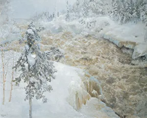 Akseli 1865 1931 Prints: Imatra in wintertime (Imatra talvella), 1893