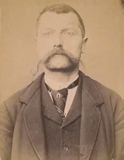 Day Labourer Prints: Imhof. Louis, Alfred. 37 ans, ne a Mex (Suisse). Journalier. Anarchiste. 1 / 3 / 94
