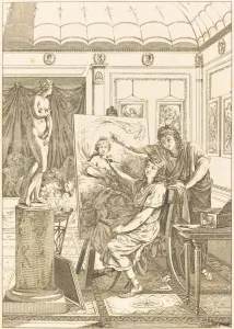 Fragonard Prints: Imitation d anacreon: Le portrait d iris. Creator: Unknown