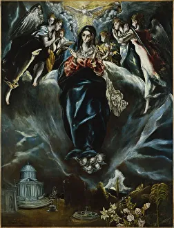 Ascending Prints: The Immaculate Conception, 1608. Creators: El Greco, Jorge Manuel Theotocopuli