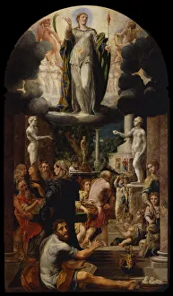 The Immaculate Conception of the Virgin, 1539. Artist: Mazzola Bedoli, Girolamo (c. 1500-1569) The Immaculate Conception of the Virgin, 1539. Artist: Mazzola Bedoli, Girolamo (c. 1500-1569)