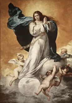 Sevilla Gallery: The Immaculate Conception of the Virgin, 1650. Creator: Murillo, Bartolome Esteban