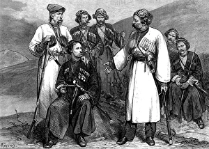Ammunition Prints: Immeritians of the Caucasus, 1873. Creator: W. H