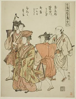 Koryusai Isoda Prints: The Six Immortal Poets (Rokkasen), from the series Collection of Comic... c