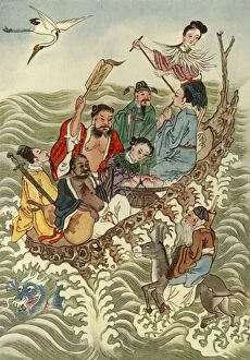 Quing Dynasty Collection: The Eight Immortals Crossing the Sea, 1922. Creator: Unknown