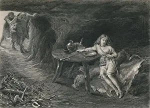 Cymbeline Prints: Imogen in the Cave (Cymbeline), c1870. Artist: David Desvachez
