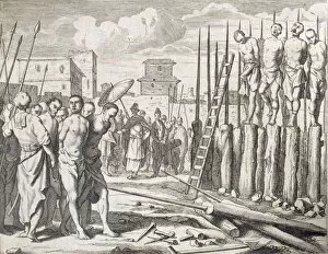 The Impaling of Some rebells?, Punishment: Massacre by impalement, pub. 1672. Creator
