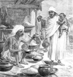 Shortage Prints: The Impending Famine in Bengal: a Bengalee beniah or grain-seller