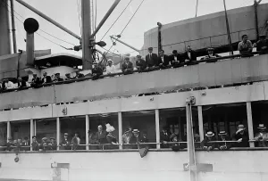 Shipping Line Prints: On the Imperator, 1913. Creator: Bain News Service