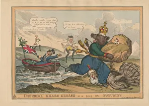 Bosphorus Strait Gallery: Imperial Bears Grease (Greece) or a peep into futurity. Caricature on the Russo-Turkish War, 1828