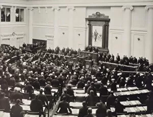 Silver Gelatin Photography Collection: Third Imperial Duma in session on October 15, 1911