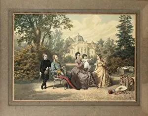 Franz Joseph Gallery: The Imperial Family in Gödöllo, 1871. Creator: Katzler, Vinzenz (1823-1882)