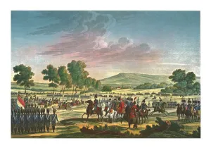 The Imperial Guard Manoeuvring in the Presence of the Two Emperors at Tilsit, 28 June 1807, (c1850)