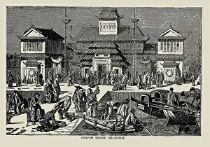 Imperial Maritime Customs House in Shanghai, 1857. Creator: Anonymous
