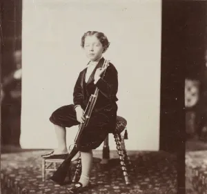 Napoleon Eugene Louis John Joseph Prints: [Imperial Prince with Gun], 1865-66. Creator: Andre-Adolphe-Eugene Disderi