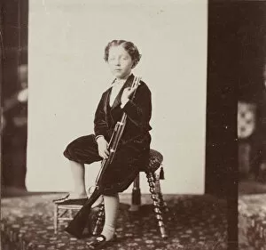 André Adolphe Eugène Disdéri Gallery: [Imperial Prince with Gun], 1865-66. Creator: Andre-Adolphe-Eugene Disderi