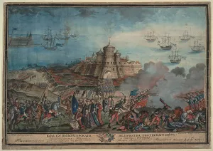 Favourite Prints: The Imperial Russian Army before the Turkish port Ochakov, 1790. Artist: Anonymous