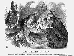 Mr Punch Gallery: The Imperial Witches, 1872. Artist: Joseph Swain