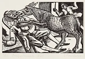 Modernism Prints: The Importunate Ass, 1928. Creator: Eric Ravilious