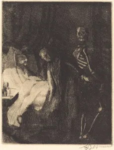 Grim Reaper Prints: Importunate (Importune), 1900. Creator: Paul Albert Besnard