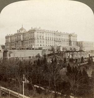 Royal Palace Gallery: The imposing Royal Palace, and Royal Park Campo del Moro...Madrid, Spain, 1902