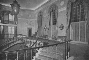 Banister Prints: The imposing staircase leading to the ballroom of the Ritz-Carlton Hotel, New York, 1923