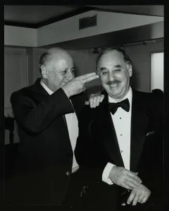 Amusing Gallery: Impresario Harold Davison and guitarist Ron Anthony, London, 28 May 1992. Artist