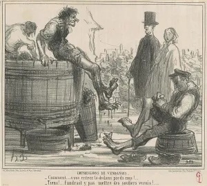 Shocked Prints: Impressions de vendages, 19th century. Creator: Honore Daumier