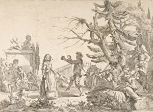 Impromtu Dance (Le Bal improvisé), 1742. Creator: Jean-Baptiste-Marie Pierre Impromtu Dance (Le Bal improvisé), 1742. Creator: Jean-Baptiste-Marie Pierre