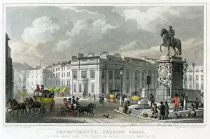 Improvements, Charing Cross, Westminster, London, 1828.Artist: Thomas Barber