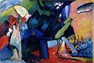 Kandinsky Gallery: Improvisation 4. 1909. Artist: Kandinsky, Wassily Vasilyevich (1866-1944)