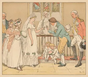 Nursery Rhyme Prints: and she very imprudently married the Barber, c1885, (1934). Creator: Randolph Caldecott