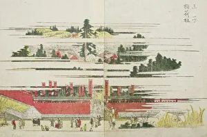 Double Page Prints: Inari Shrine at Oji, c1802. Creator: Hokusai