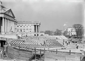 Inauguration Prints: Inaugural Stands at Capitol, 1913
