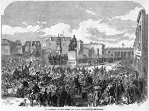 Victoria Collection: Inauguration of the Burke and Wills Monument at Melbourne, Australia, 1865