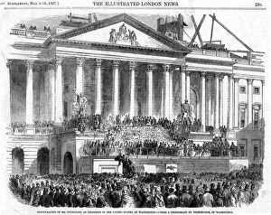 James Buchanan Collection: The inauguration of James Buchanan as President, Washington, 1857