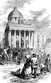 Alabama Collection: Inauguration of Jefferson Davis, Montgomery, Alabama, 1861 (c1880)