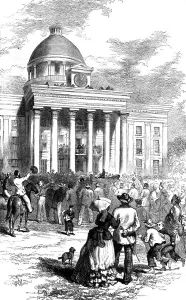 Alabama Collection: Inauguration of Jefferson Davis, Montgomery, Alabama, 1861 (c1880)