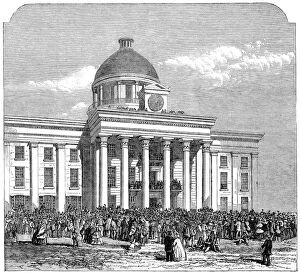 Alabama Collection: Inauguration of Jefferson Davis, President of the Confederacy, Montgomery, Alabama, 1861