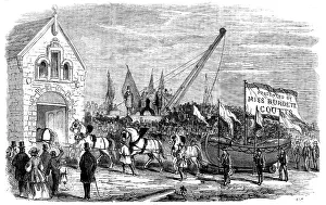 Lifeboatmen Prints: Inauguration of a Life-boat and Life Boat House at Sunderland, 1858. Creator: Unknown