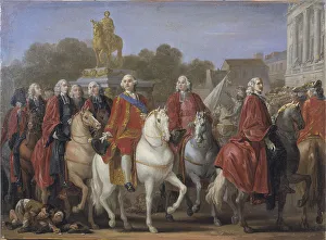 Inauguration of the statue of Louis XV. on the square of the same name in Paris on June 20, 1763. Creator: Vien, Joseph Marie (1716-1809)