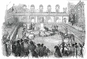 Madrid Madrid Spain Prints: Inauguration of the Statue of Queen Isabella II, at Madrid, 1850. Creator: Unknown