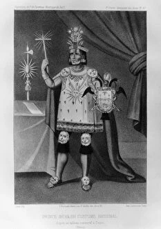 Castelnau Collection: Inca prince, national costume, 1852. Artist: Jacques Francois Gauderique Llanta