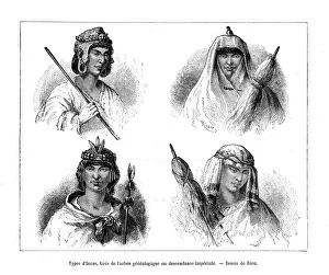 Edouard Riou Prints: Inca types, Peru, 19th century. Artist: Edouard Riou